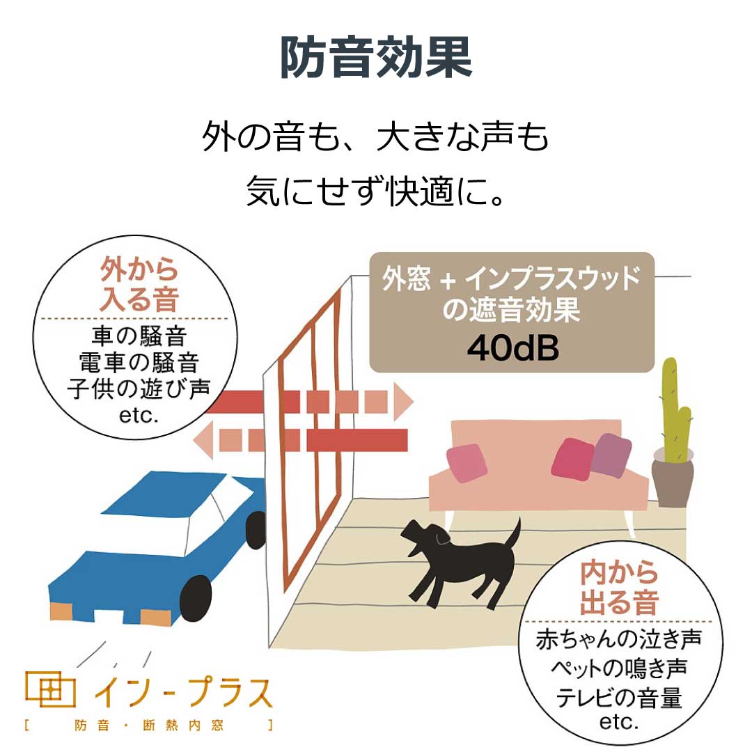 外の音も、大きな声も気にせず快適に